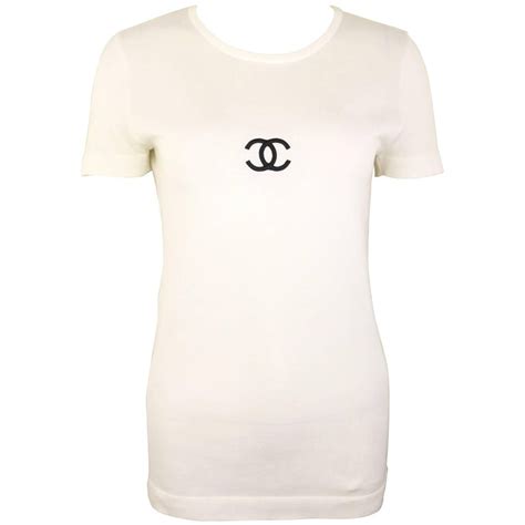 chanel t shirt damen weiß|Chanel shirt clearance.